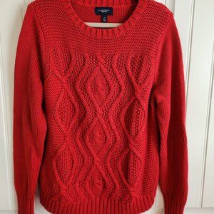 Lands End Drifter cotton sweater, like new, size L